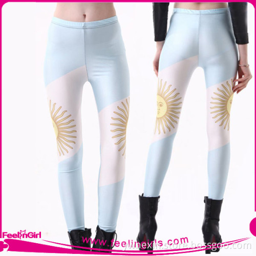 2016 White And Blue Sexy Leggings For Women